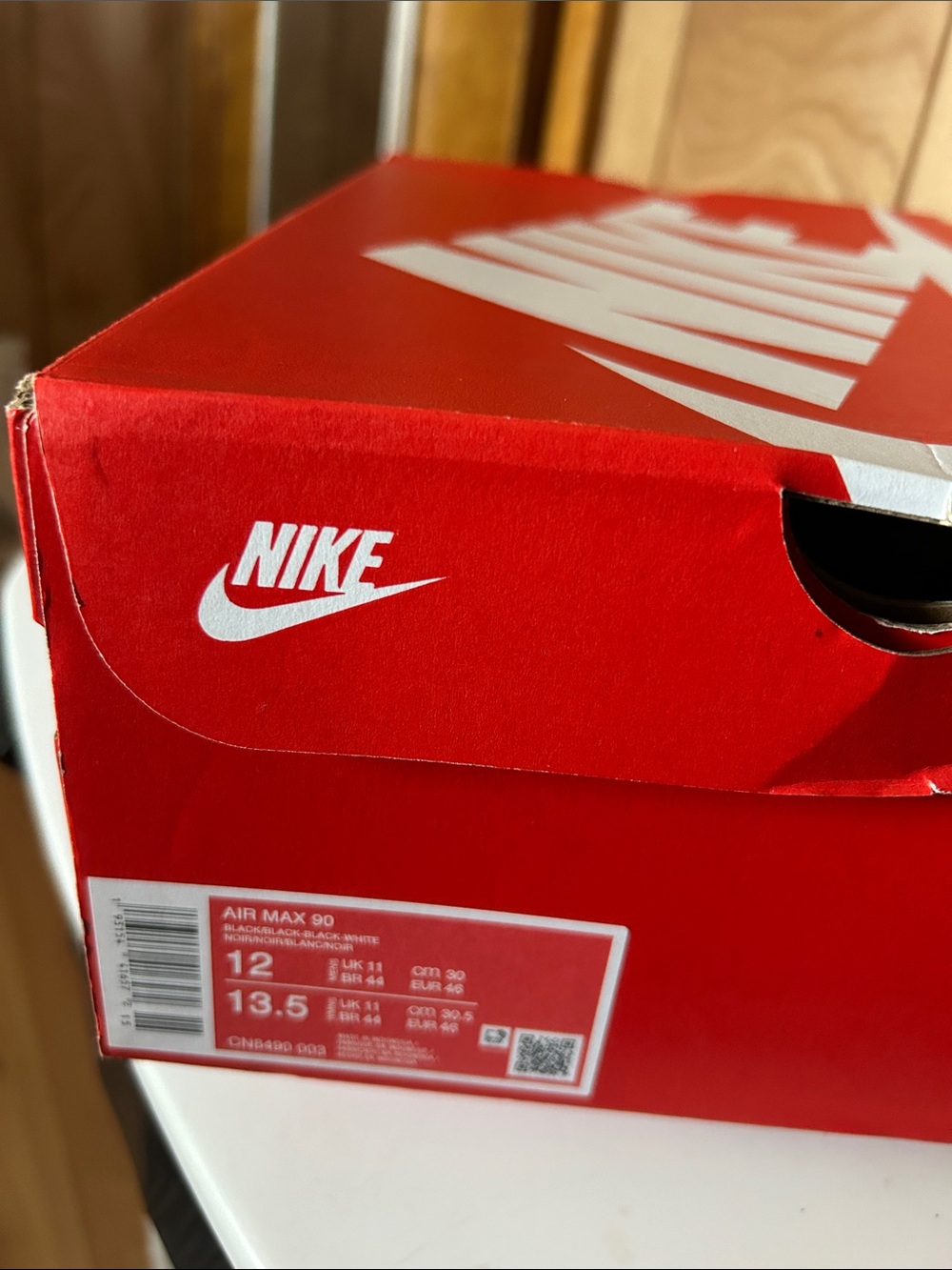 Nike Red and White Kids Shoe Box